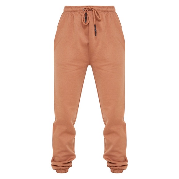 Pretty Little Thing Tan High Waist Wax Toggle Joggers - Picture 2 of 14